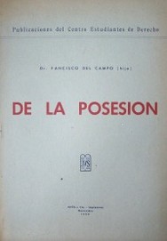 De la posesión