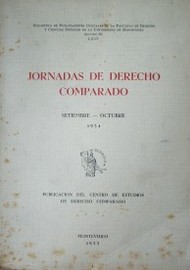 Jornadas de Derecho Comparado (1954 SET.27 - OCT. 2 : Montevideo)