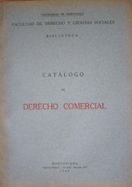 Catálogo de Derecho Comercial