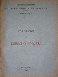 Catálogo de Derecho Procesal