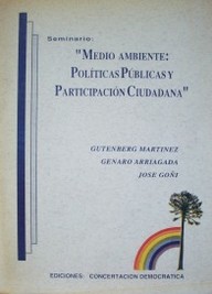 Seminario : "Medio ambiente : políticas públicas y participación ciudadana "