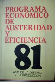 Programa económico de austeridad y eficiencia 1981