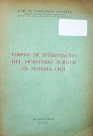 Formas de intervención del Ministerio Público en materia civil