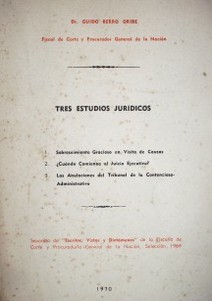 Tres estudios jurídicos