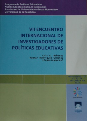 VII Encuentro internacional de investigadores de políticas educativas