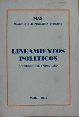 Lineamientos políticos : acuerdos del I Congreso