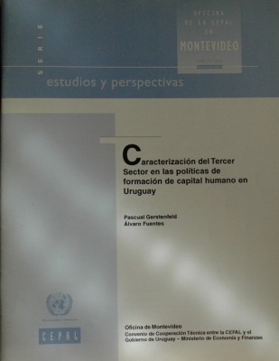Caracterización del Tercer Sector en las políticas de formación de capital humano en Uruguay