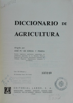 Diccionario de Agricultura