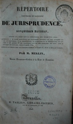 Répertoire universel et raisonné de jurisprudence