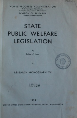 State public welfare legislation