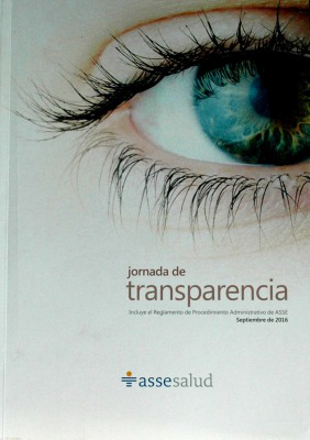 Jornada de transparencia de ASSE [(1ª)] : 2016