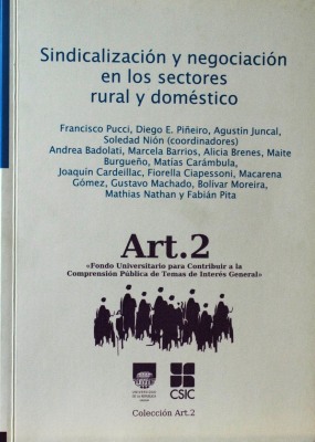 Sindicalización y negociación en los sectores rural y doméstico