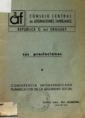 Las prestaciones del régimen de asignaciones familiares en el Uruguay