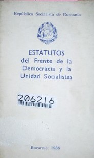Estatutos del Frente de la Democracia y la Unidad Socialistas