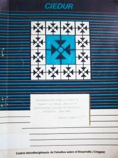 Consideraciones sobre la oferta de trabajo y el empleo. Análisis de determinantes y modelos de predicción (Montevideo 1969-1988)