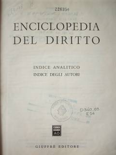 Enciclopedia del Diritto