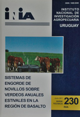 Sistemas de engorde de novillos sobre verdeos anuales estivales en la región de basalto