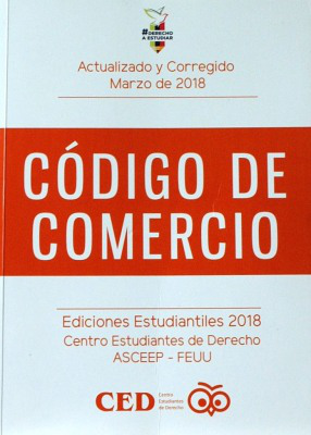 Código de comercio : ediciones estudiantiles 2018
