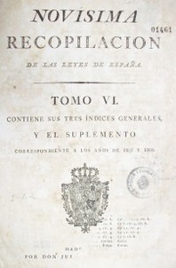 Novísima recopilación de las leyes de España