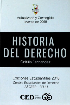 Historia del Derecho : ediciones estudiantiles 2018