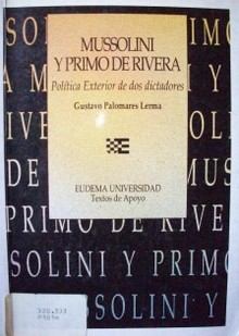 Mussolini y Primo de Rivera : política exterior de dos dictadores