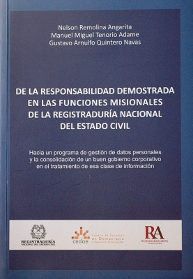 De la responsabilidad demostrada en las funciones misionales de la Registraduría Nacional del Estado Civil