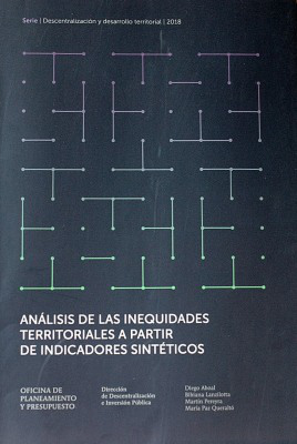 Análisis de las inequidades territoriales a partir de indicadores sintéticos