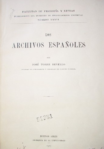 Los archivos españoles