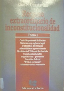 Recurso extraordinario de inconstitucionlidad