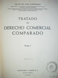 Tratado de Derecho Comercial Comparado