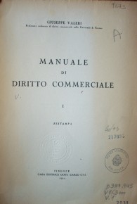 Manuale di Diritto Commerciale