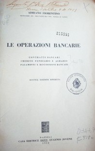 Le operazioni bancarie