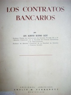 Los contratos bancarios