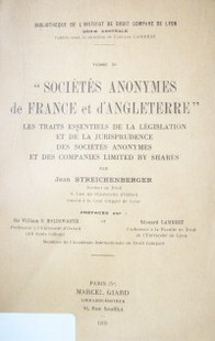 Societés anonymes de France et d'Angleterre