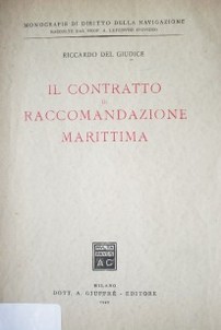 Il contratto di raccomandazione marittima