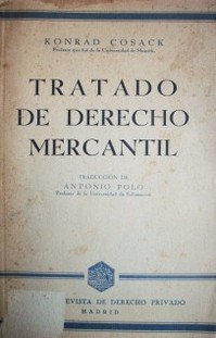 Tratado de Derecho Mercantil